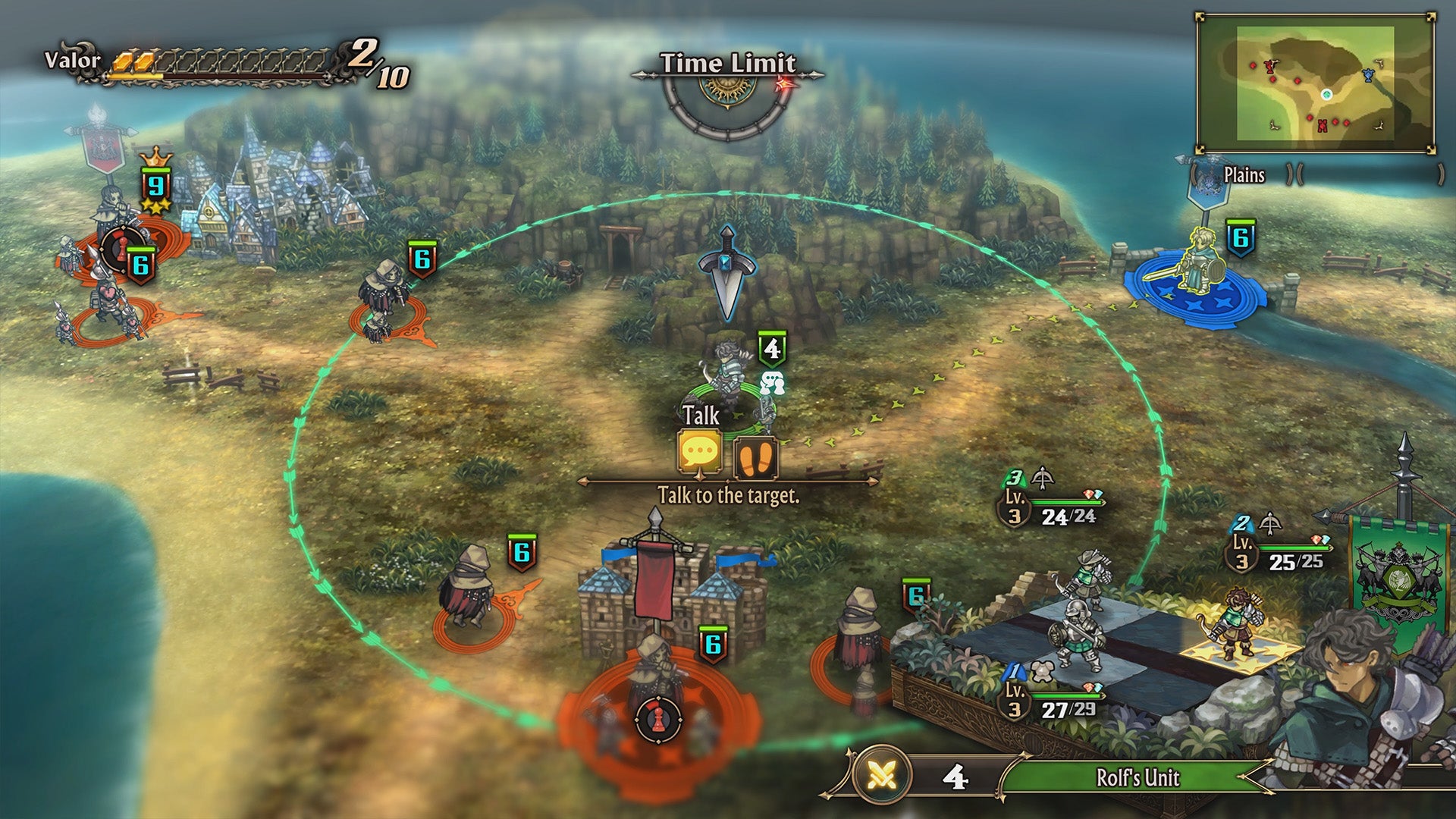 An overworld map of Unicorn Overlord, showing enemies, allies, and places of interest. - 6