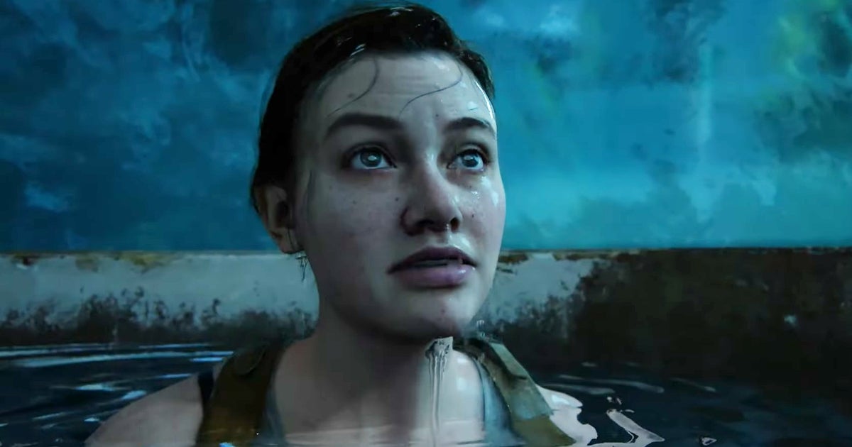 Abby from The Last of Us Part 2 emerges from some water