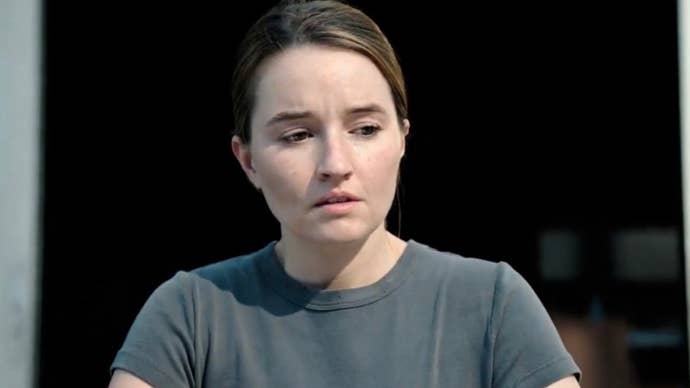 Abby looks over the WLF base in TLOU season two finale