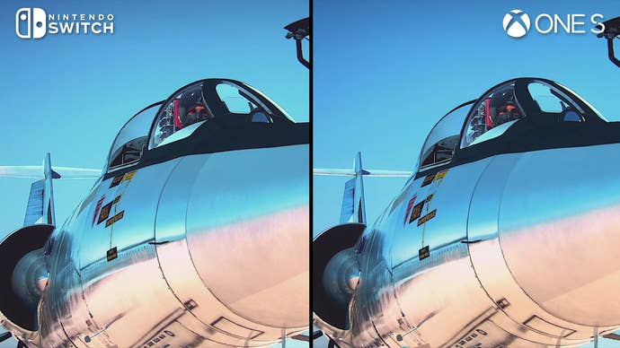 ace combat 7 switch vs xbox one s: cutscene plane