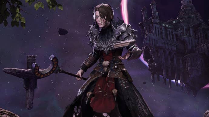 An Acolyte leers menacingly on the Last Epoch character select screen.