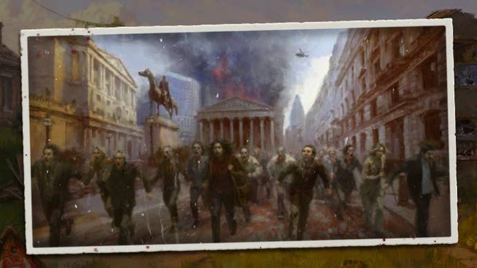 After Inc image showing people fleeing as a town falls apart around them