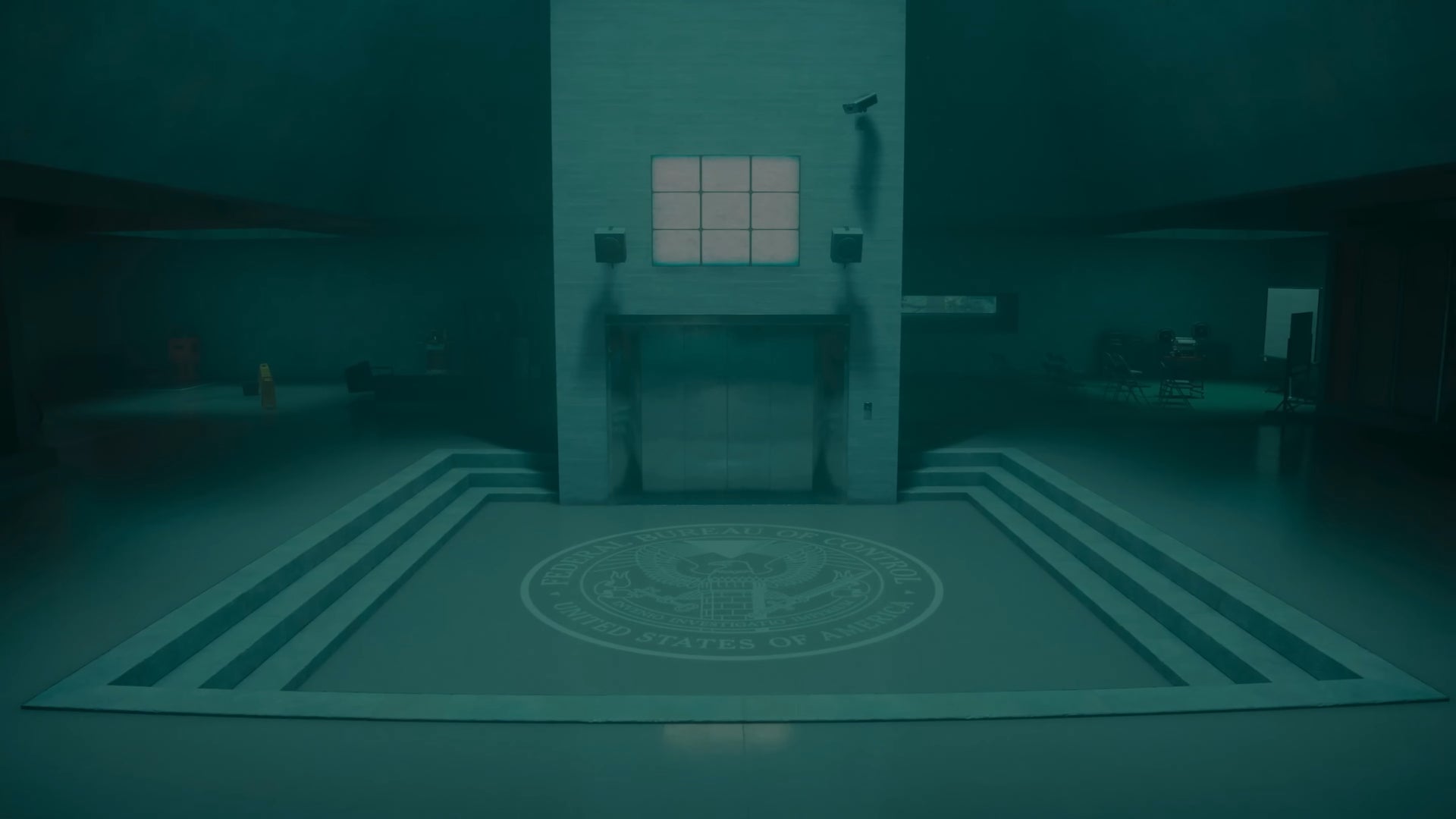 The lobby of an FBC building is shown in the teaser trailer for Alan Wake 2's The Lake House DLC