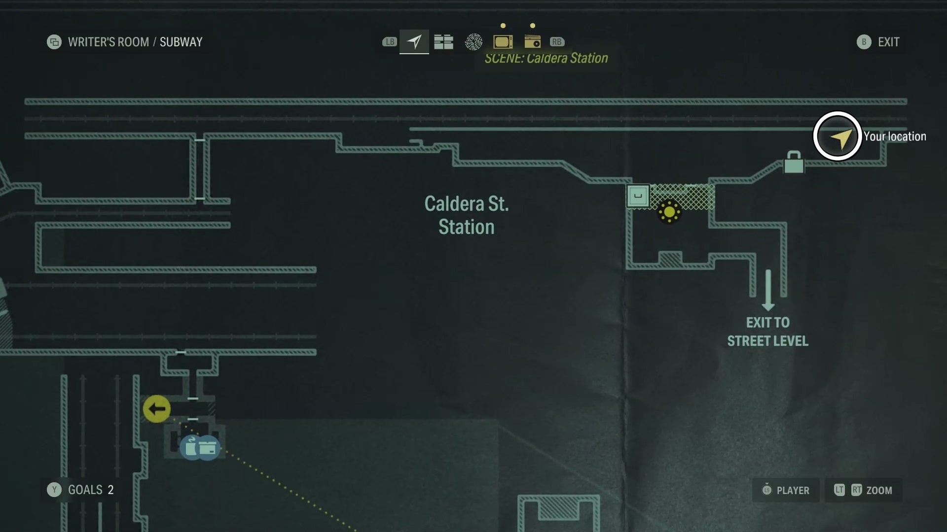 map showing a word of power location with a white circle