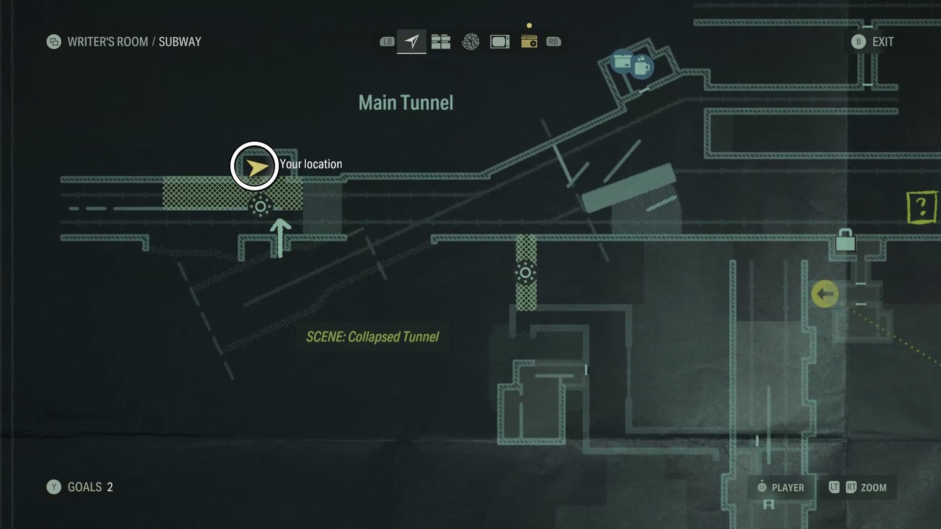 map showing a word of power location with a white circle