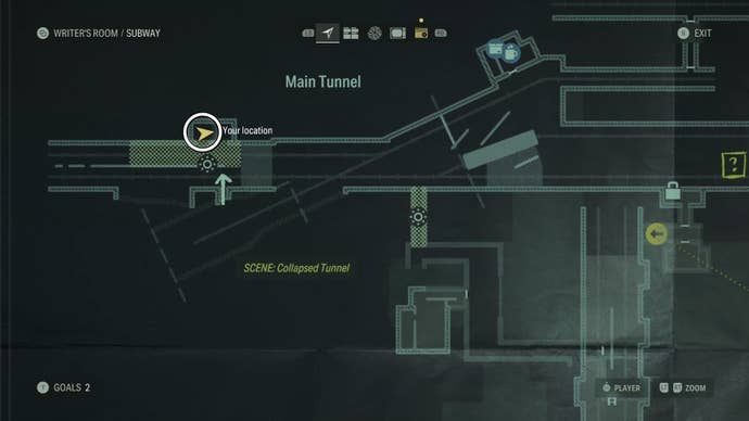 map showing a word of power location with a white circle