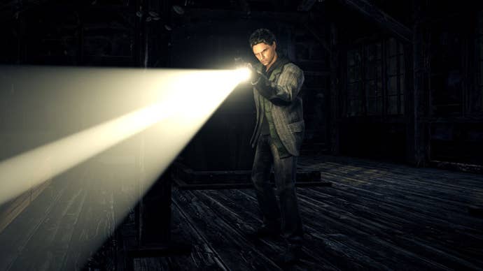 Alan Wake shines a torch in original game