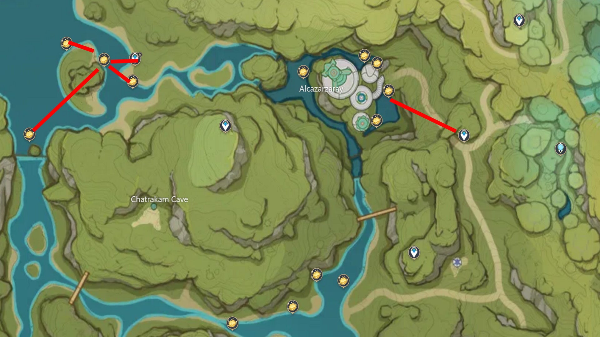 Nilotpala farming routes near Alcazarzaray