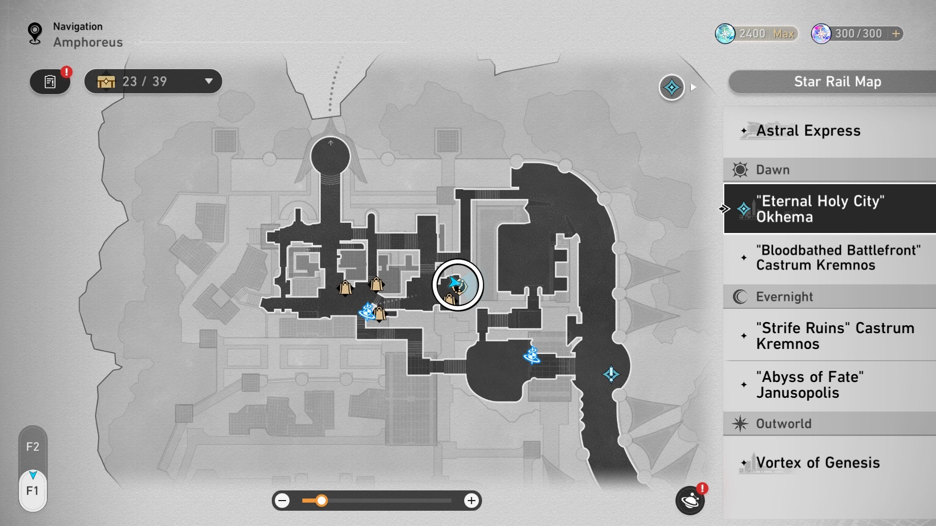 Circled map location of an Okhema Nymph in Honkai Star Rail.