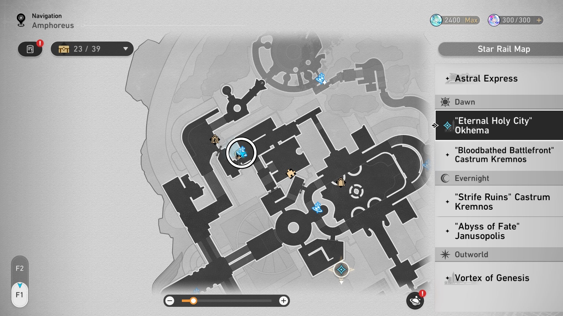 Circled map location of an Okhema Nymph in Honkai Star Rail.