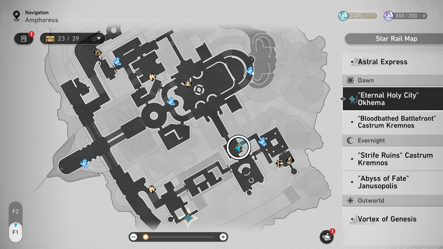 Circled map location of an Okhema Nymph in Honkai Star Rail.