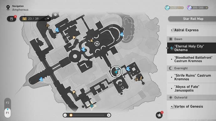 Circled map location of an Okhema Nymph in Honkai Star Rail.