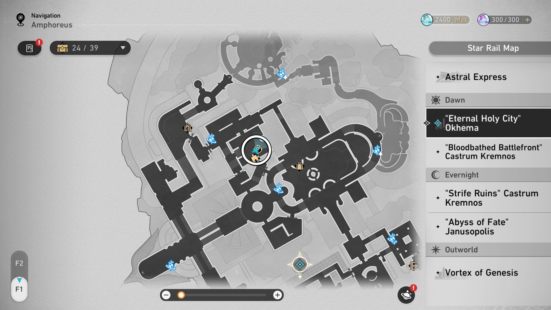 Circled map location of an Okhema Nymph in Honkai Star Rail.