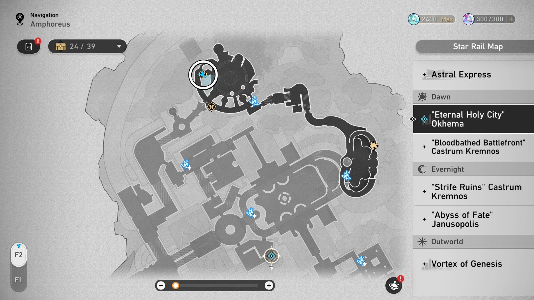 Circled map location of an Okhema Nymph in Honkai Star Rail.