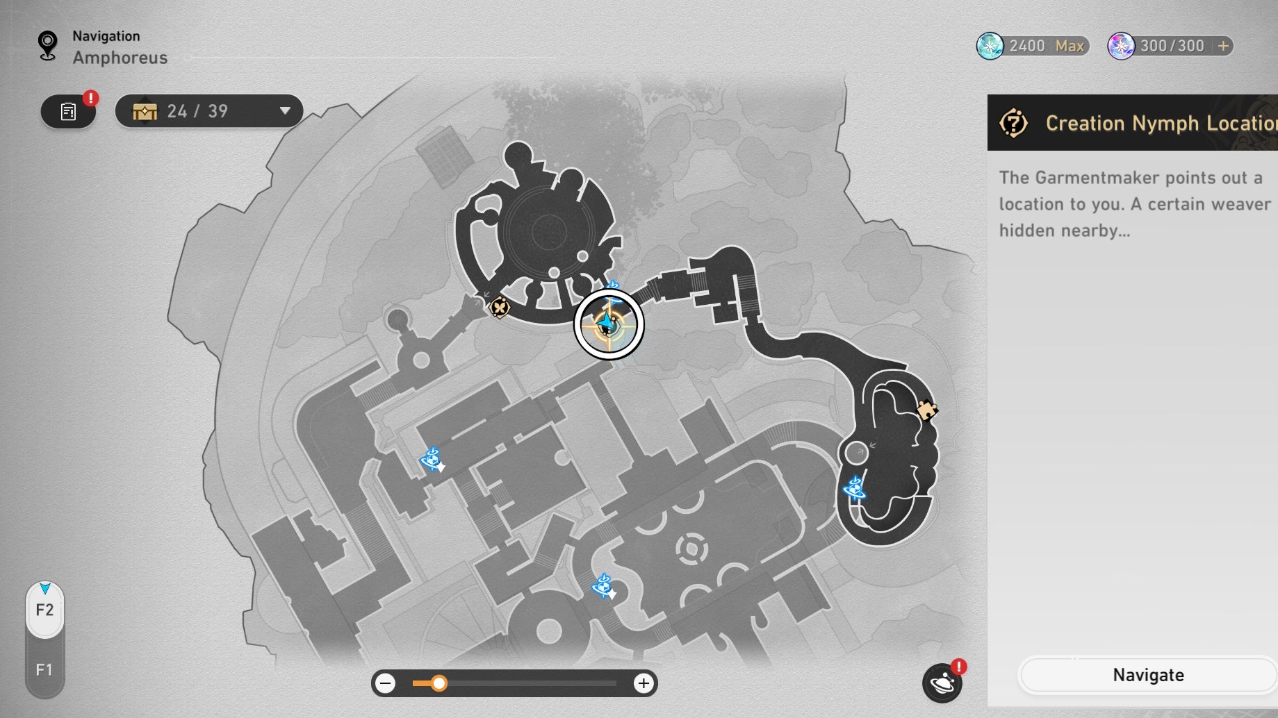 Circled map location of an Okhema Nymph in Honkai Star Rail.