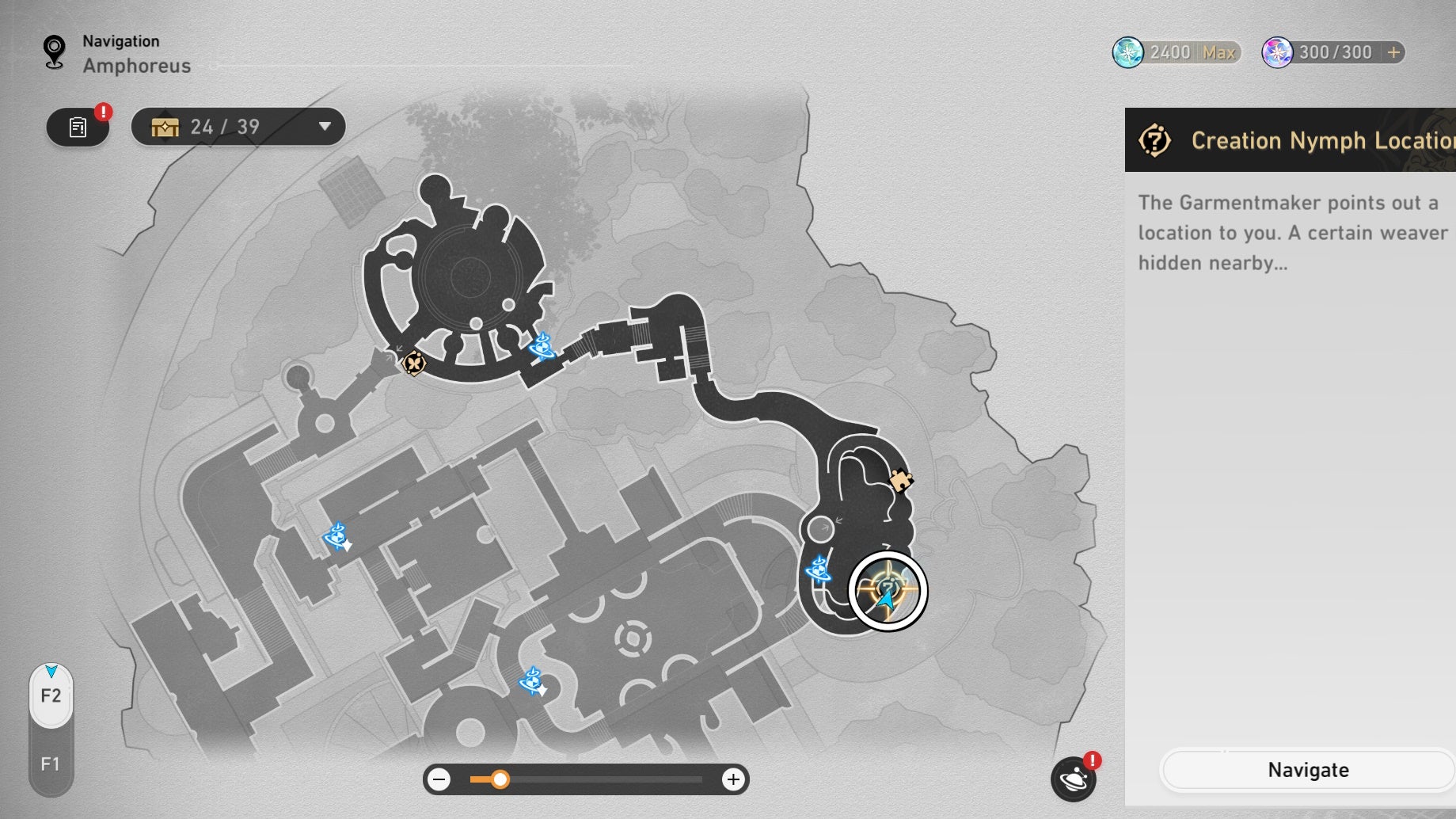 Circled map location of an Okhema Nymph in Honkai Star Rail.