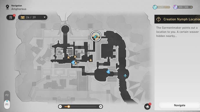 Circled map location of an Okhema Nymph in Honkai Star Rail.