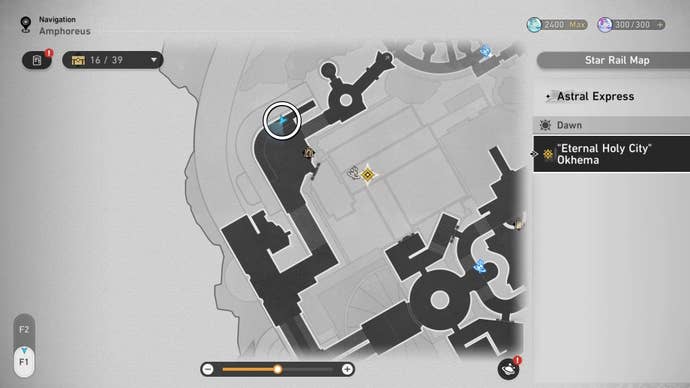 Circled map location of an Okhema Nymph in Honkai Star Rail.