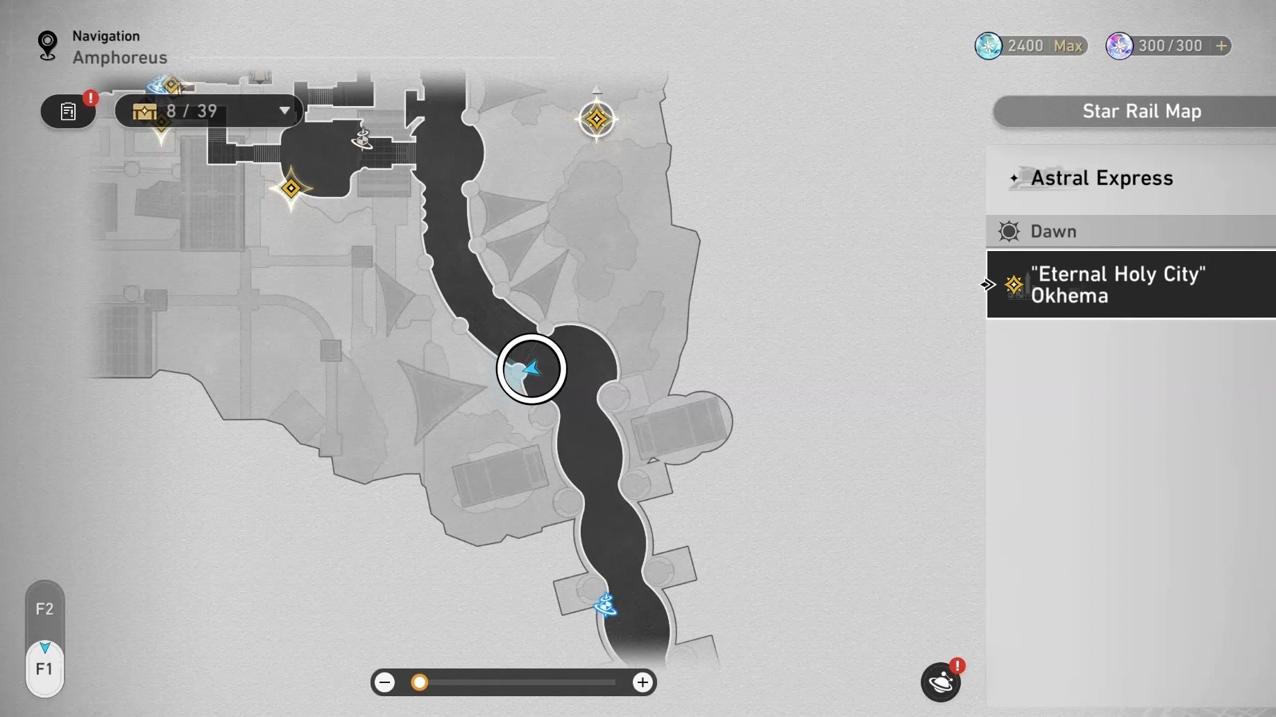 Circled map location of an Okhema Nymph in Honkai Star Rail.