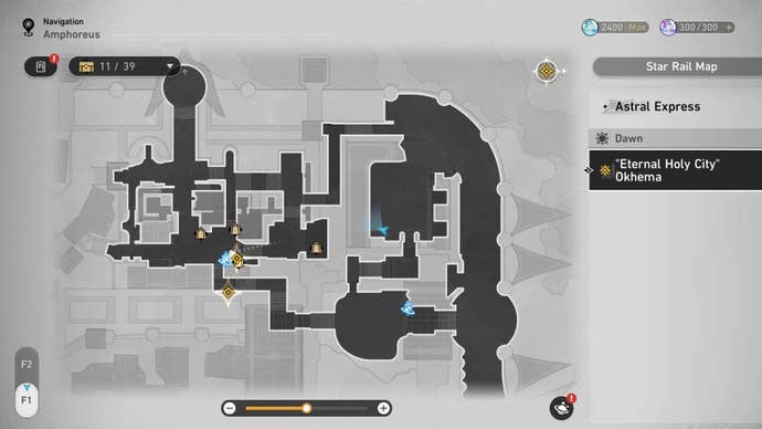 Circled map location of an Okhema Nymph in Honkai Star Rail.