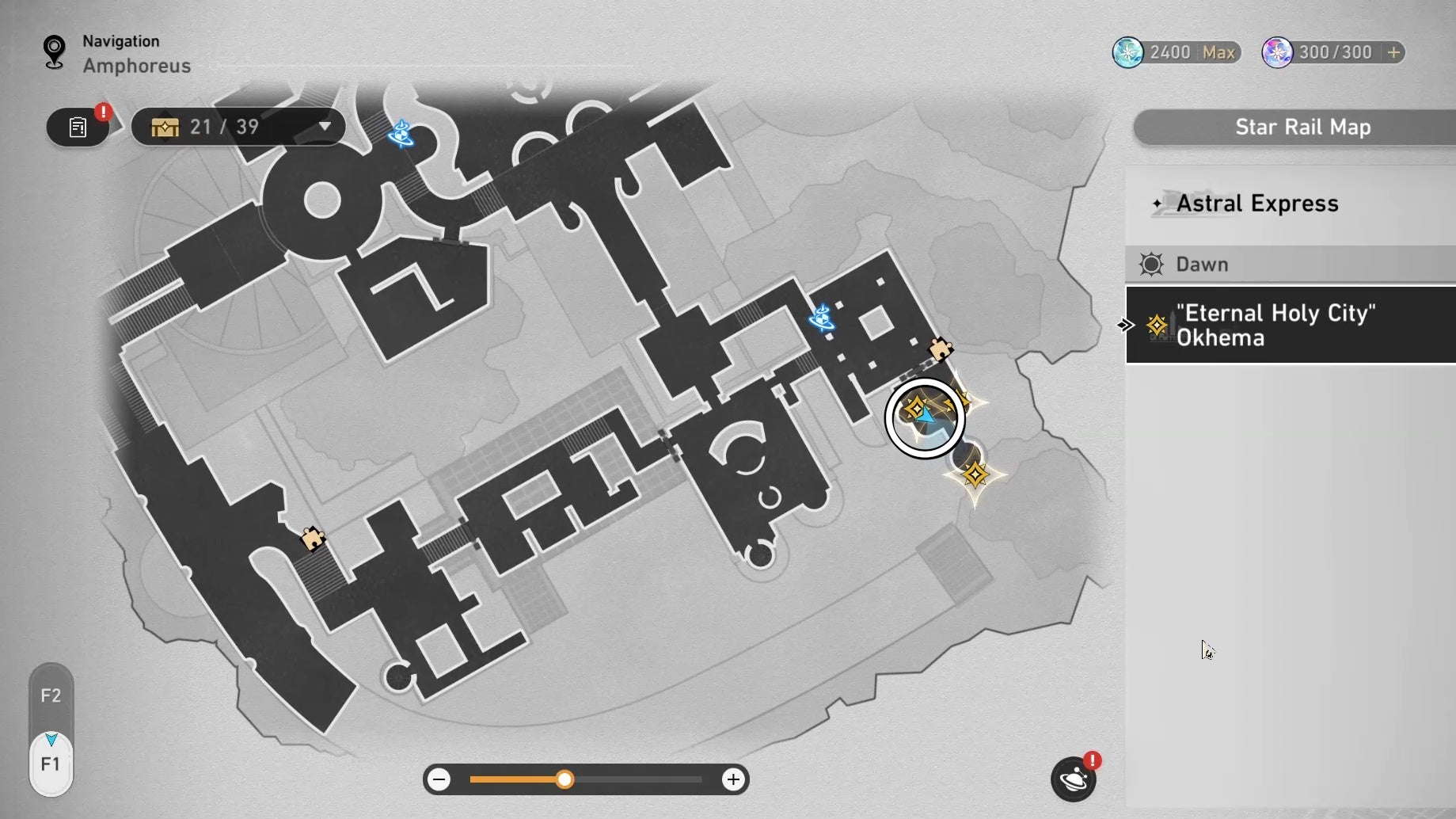 Circled map location of an Okhema Nymph in Honkai Star Rail.