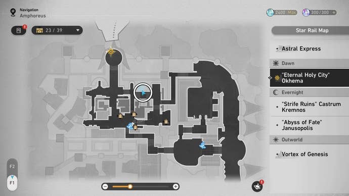 Circled map location of an Okhema Nymph in Honkai Star Rail.