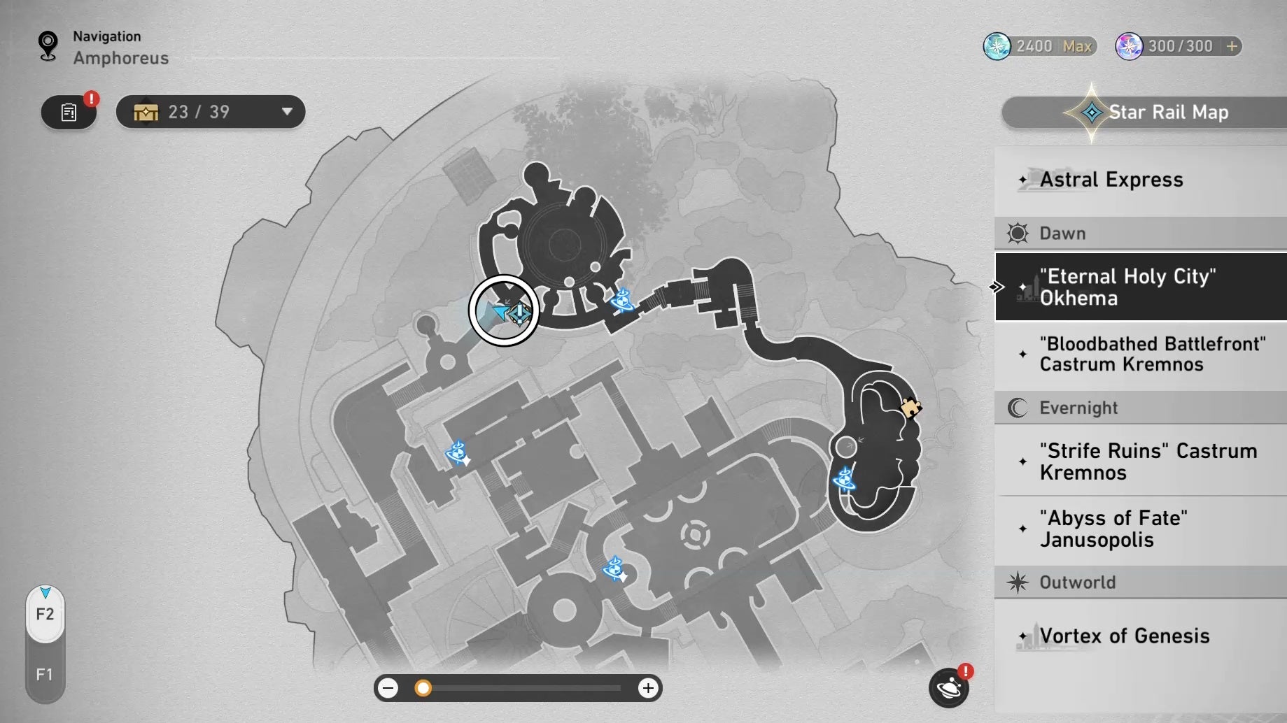 Circled map location of an Okhema Nymph in Honkai Star Rail.