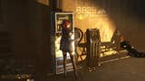 Eve from Stellar Blade flicking a Vitcoin into the air in front of a vending machine at a Camp.