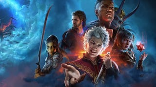 Official artwork showing origin characters on a cloudy blue background with a small section of a mind flayer ship visible in the left.