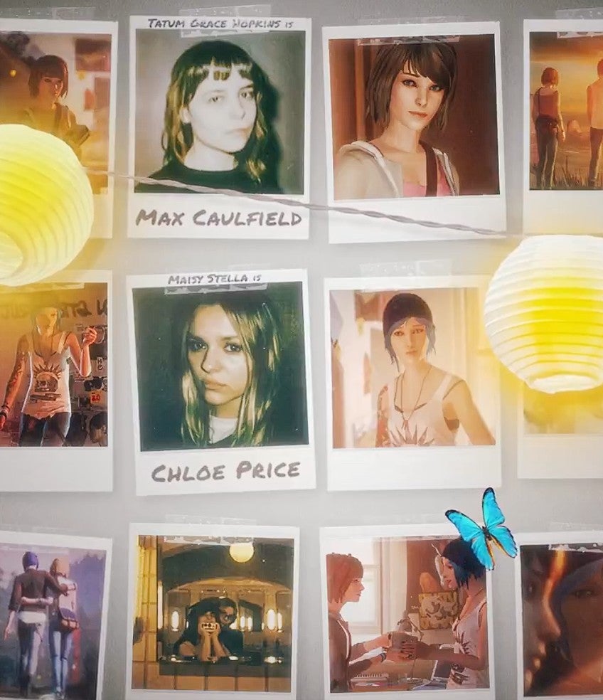 Promo image featuring Life is Strange's main characters alongside their TV counterparts