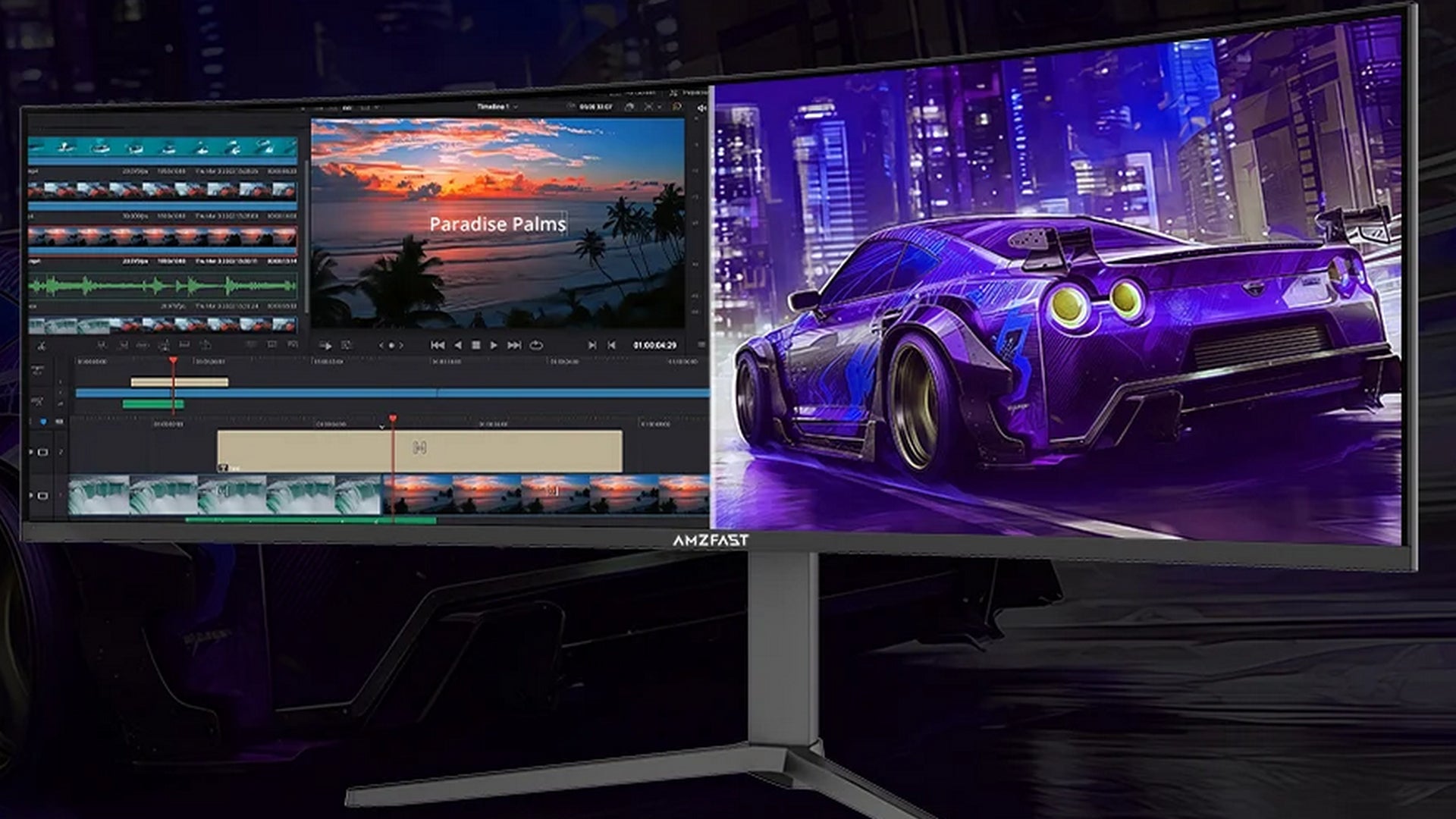 AMZFAST AMZG49C7U im Test: 49-Zoll-Curved-Gaming-Monitor mit 32:9-Format für 760 Euro