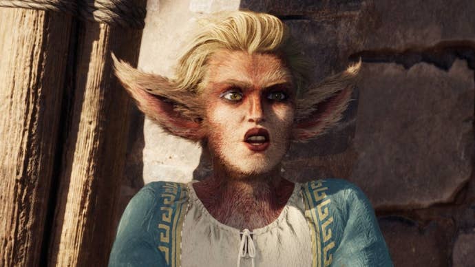 An Avowed NPC with large hairy ears