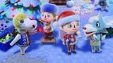 A festive winter scene in Animal Crossing: New Leaf