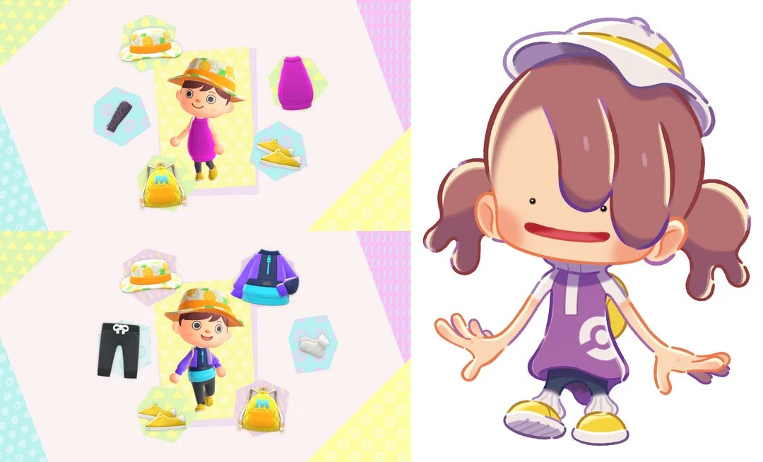 Animal Crossing characters dressed up like Pokopia's Ditto