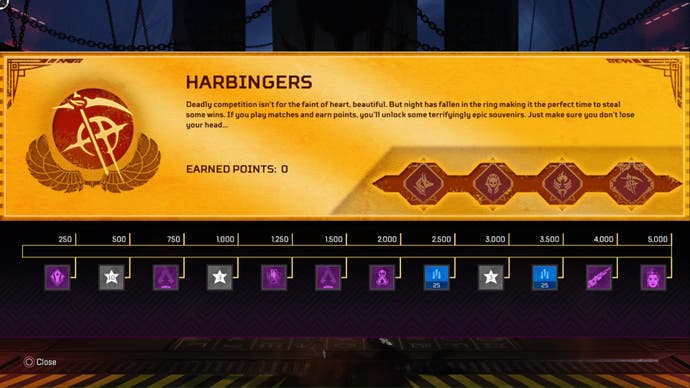 Apex Legends Harbingers collection event point tracker