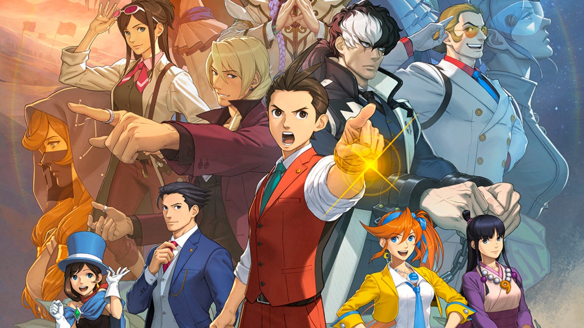 Artwork of the cast of the Apollo Justice: Ace Attorney Trilogy - 1