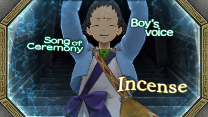 A young boy raises his arms in the Apollo Justice: Ace Attorney Trilogy