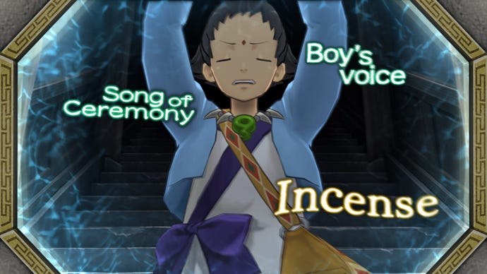 A young boy raises his arms in the Apollo Justice: Ace Attorney Trilogy