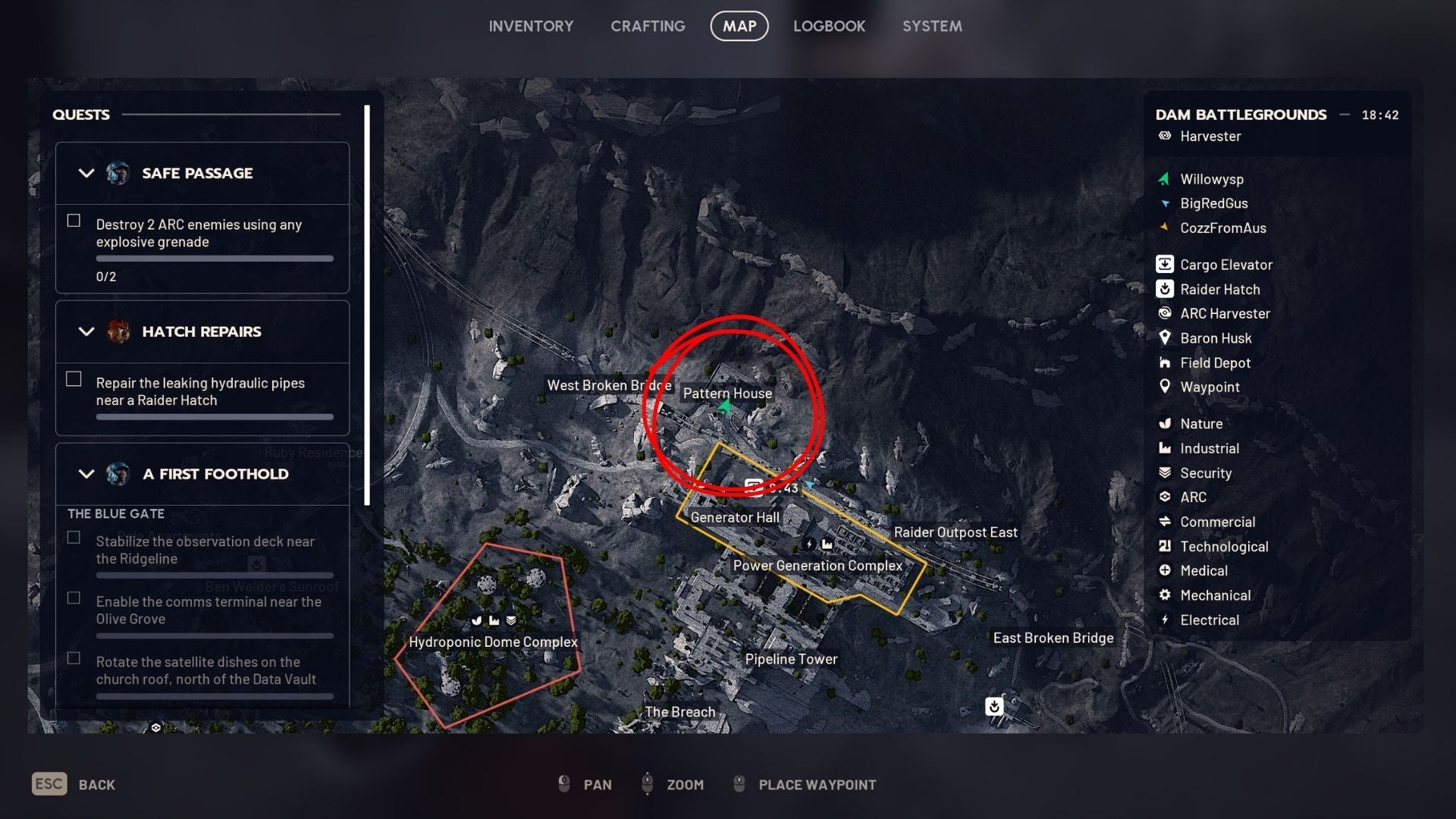 An image showing the map location of the Pattern house in Arc Raiders - 4