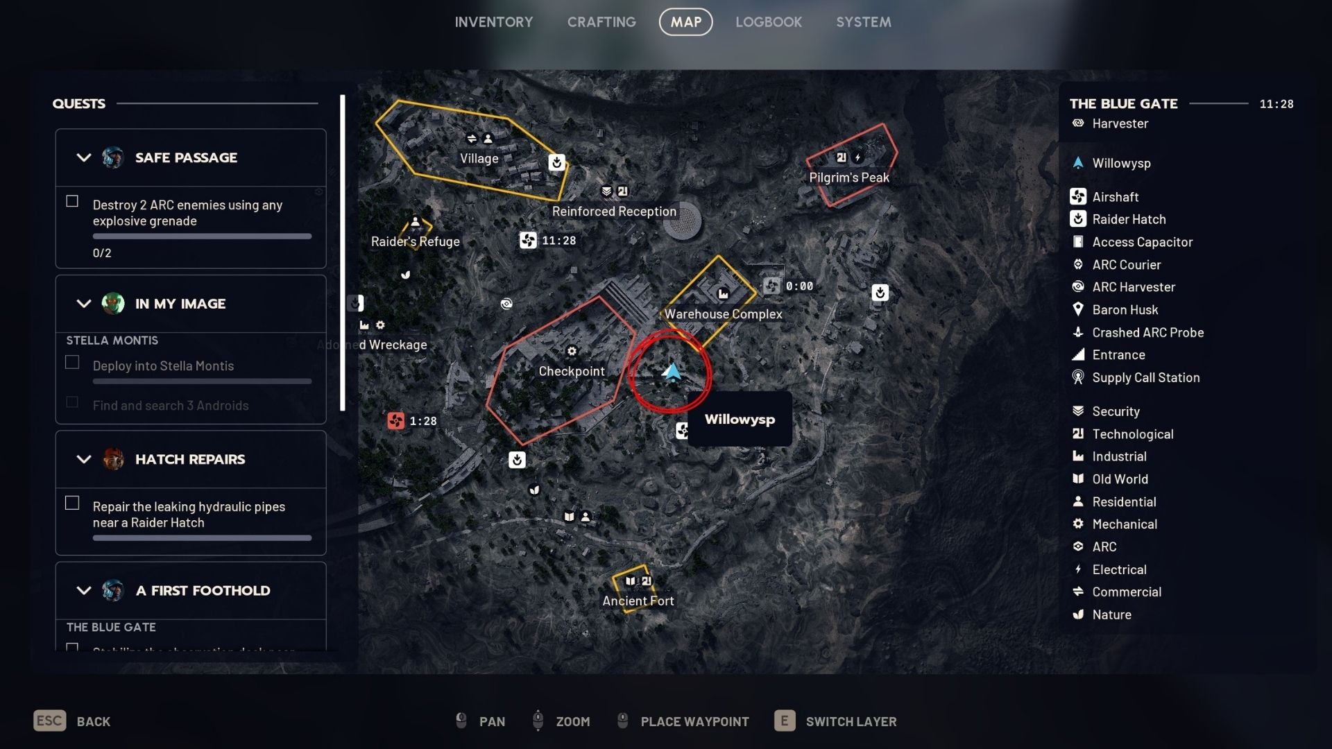 Image showing the map location of the tagging area in the Blue Gate - 6