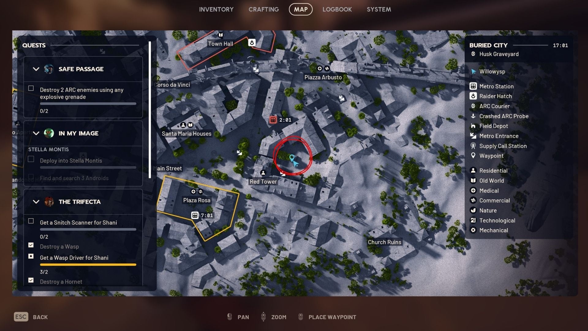 An image showing the map location of the Red Tower in Arc Raiders - 4
