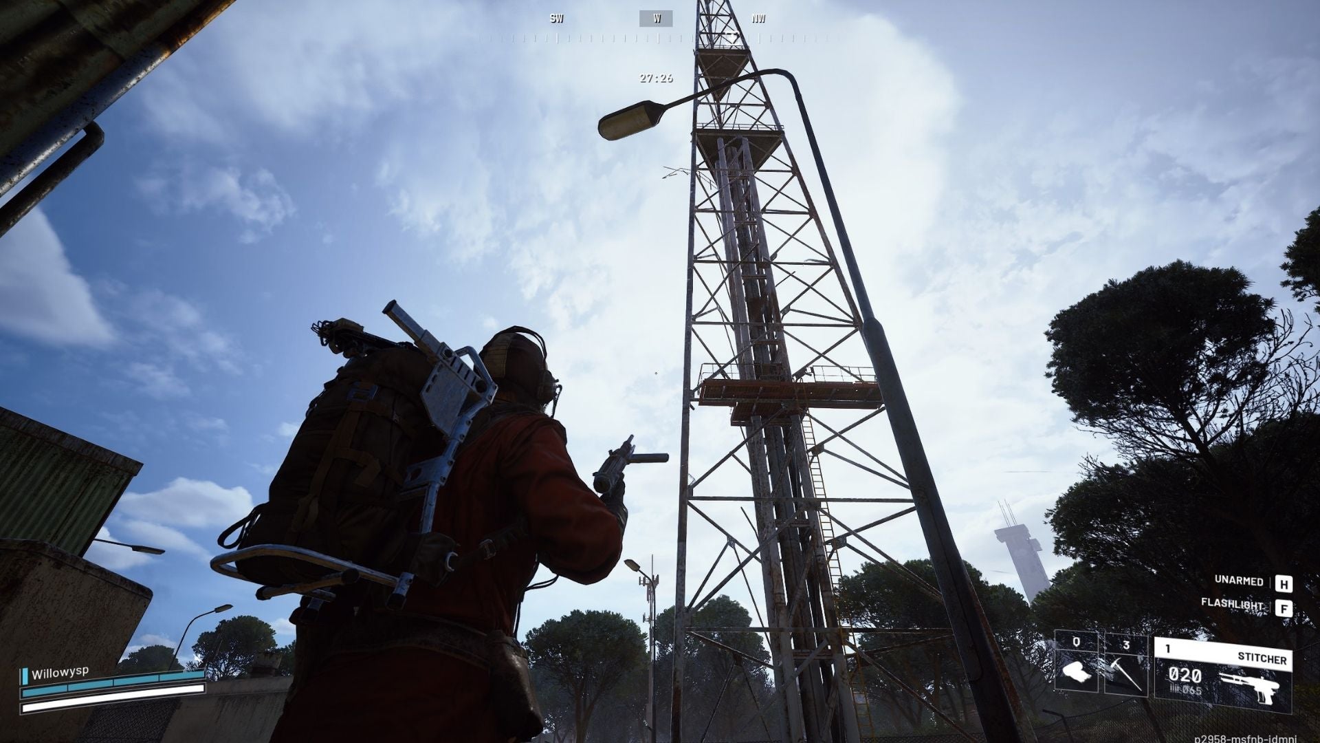 A picture showing the tower you need to climb to reach the tripod in the Spaceport for Arc Raiders - 6