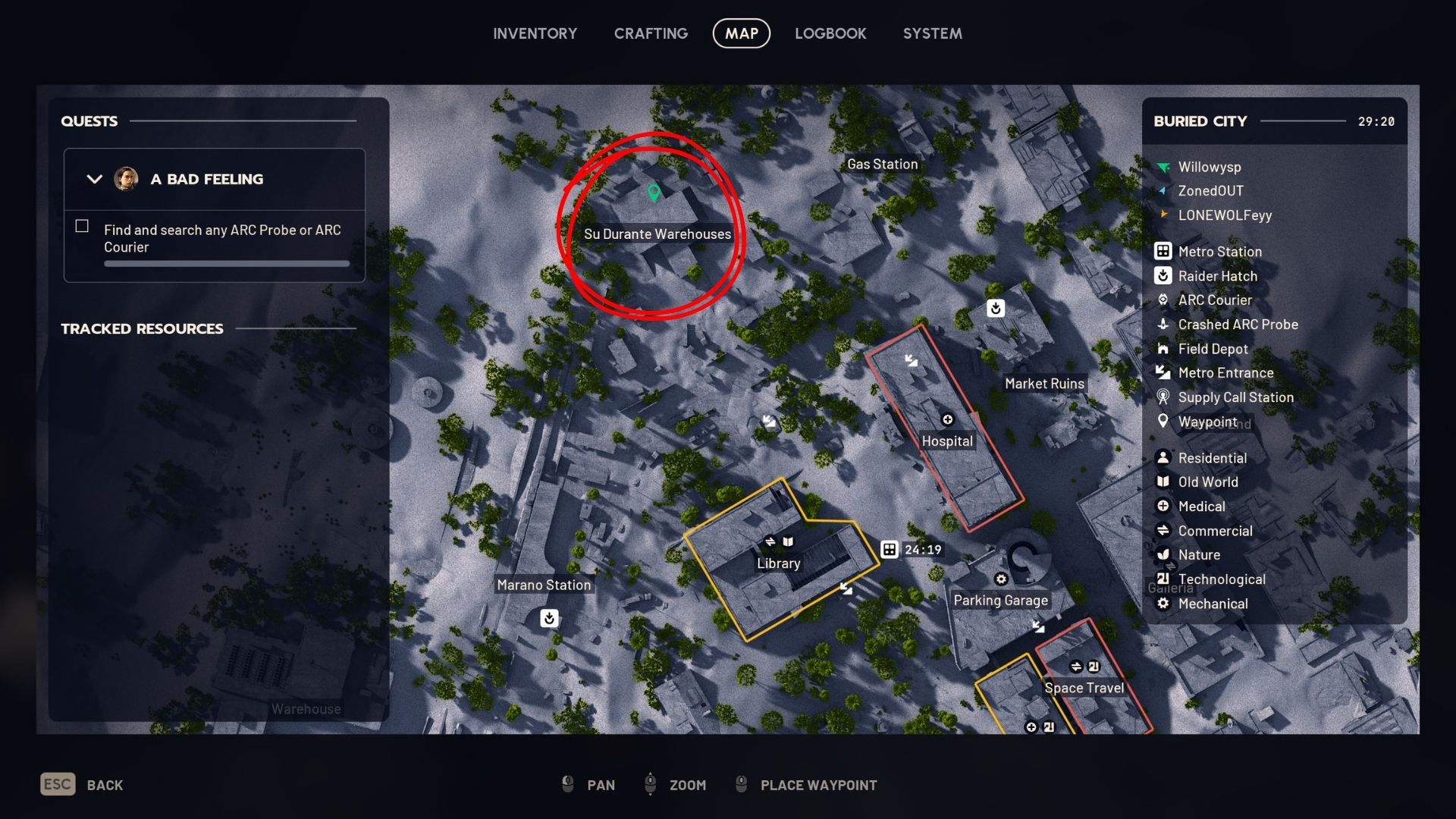 An image showing the location of Su Durante Warehouses in Arc Raiders - 4