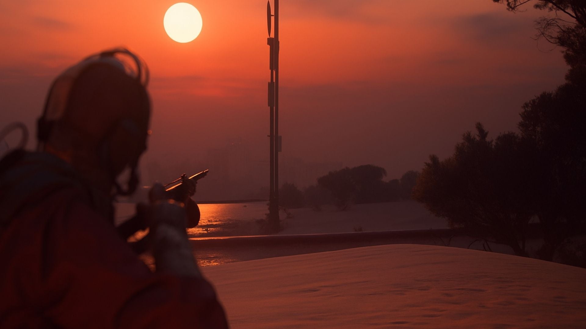 A picture of a sunset in the Buried City in Arc Raiders - 1