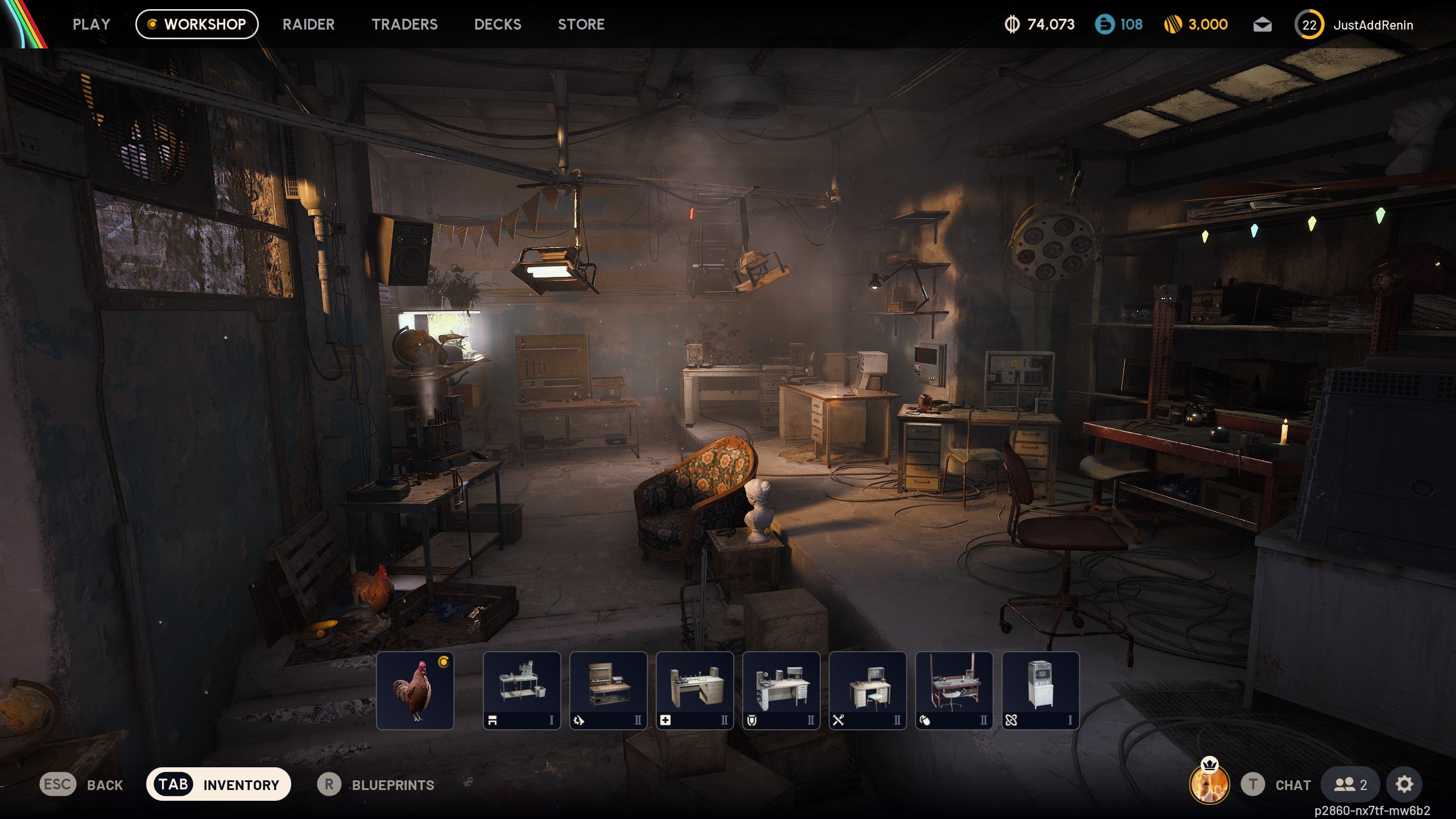 The Workshop screen in Arc Raiders.