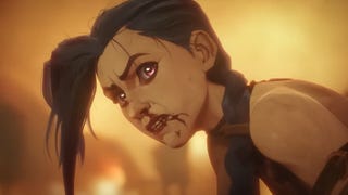 A bloodied Jinx in second season of Arcane