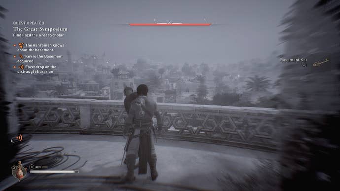 Ali pickpockets the gardener with the House of Wisdom basement key in Assassin’s Creed Mirage