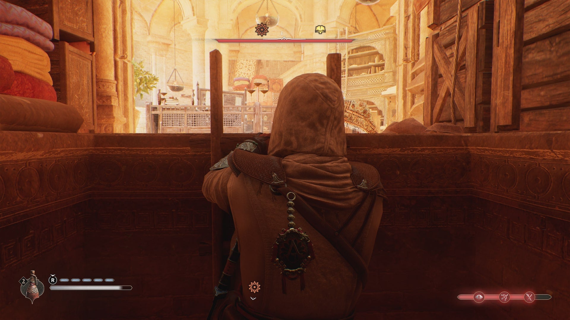 Basim goes down into a secret chamber in Assassin&rsquo;s Creed Mirage