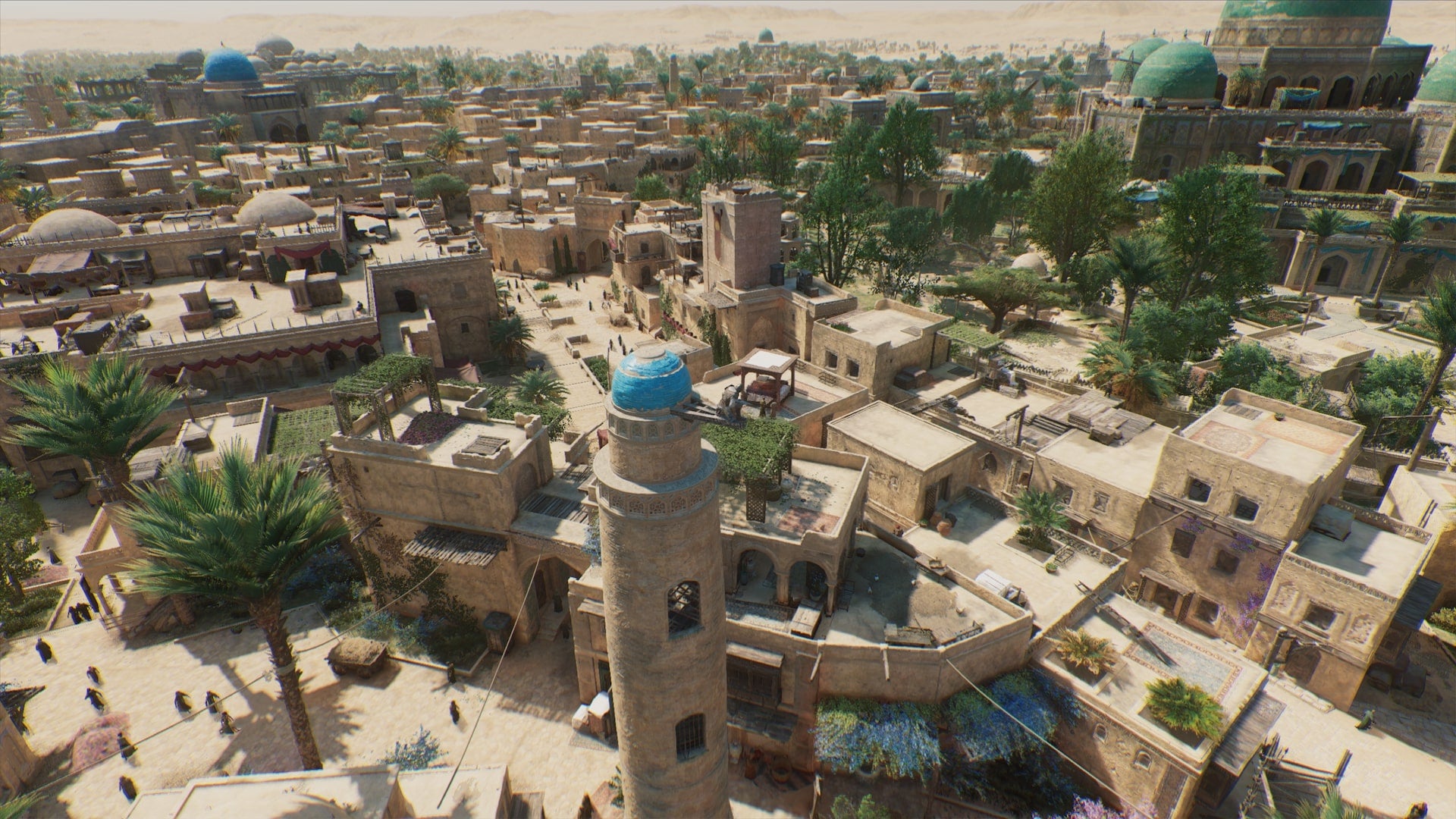 A view of the Round City from a viewpoint in Assassin&rsquo;s Creed Mirage