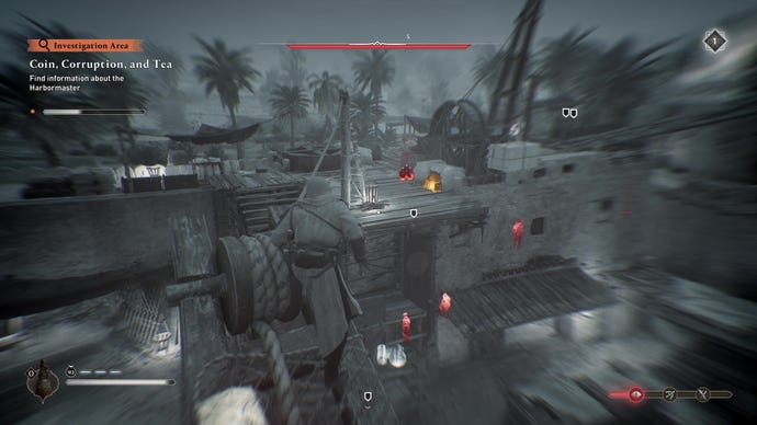 The player enters eagle vision mode in Assassin’s Creed Mirage